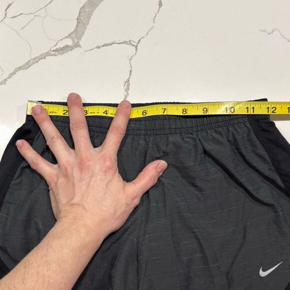 Nike Dri Fit | Girls Youth Running Shorts Lined Black Drawstring Track size L - Picture 12 of 13